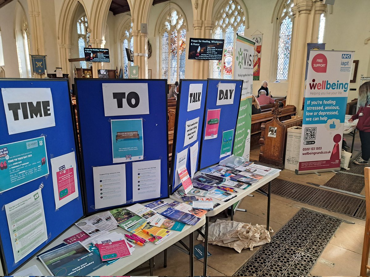 gareth_moir's tweet photo. #TimeToTalk discussions about mental health &amp; emotional wellbeing in St Peters &amp; St Mary's in Stowmarket supported Osier in The Church Cafe #Osier #OurSuffolkVasp @oursuffolkvasp https://t.co/XL92r8MCk7
