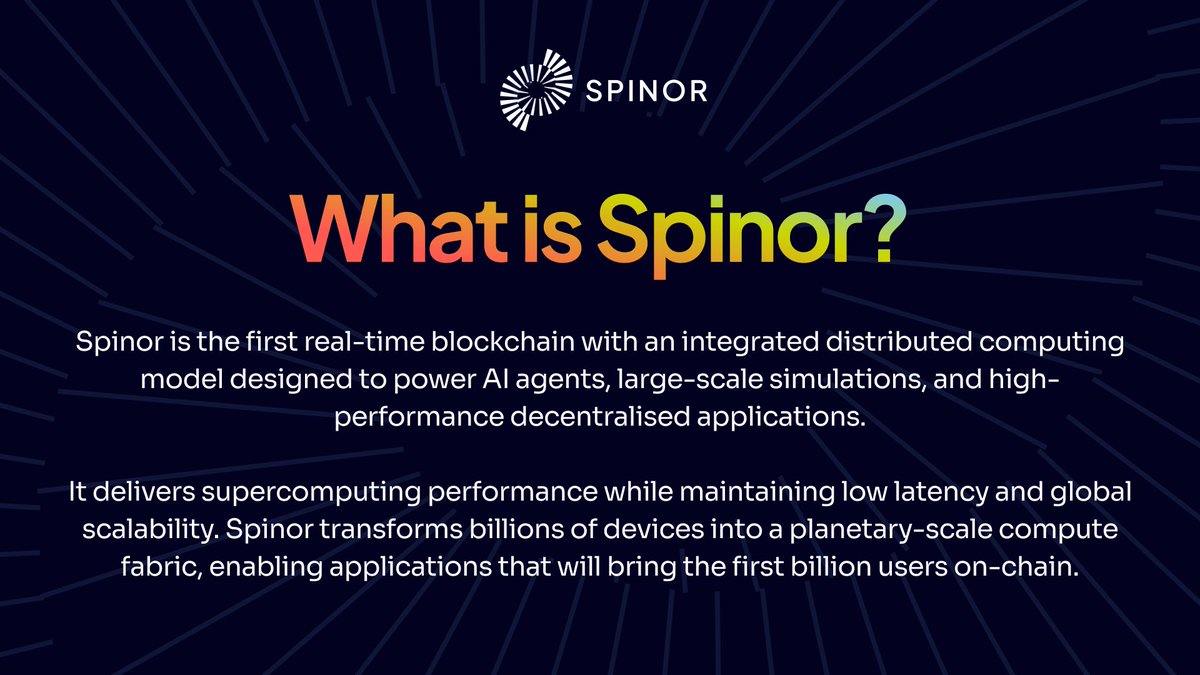 How is Spinor going to bring the first billion users on-chain?

Next-generation internet apps will be:
• Immersive and performance-intensive
• Decentralised &amp; distributed
• Powered by AI &amp; virtual economies

But today’s compute infrastructure isn’t built for it—pathological