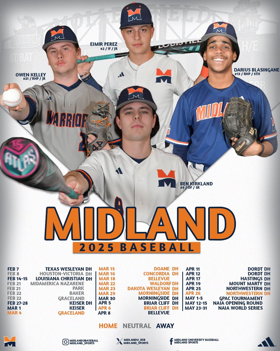 Midland Baseball Kicks Off the 2025 Season Tomorrow ❗️🗓️