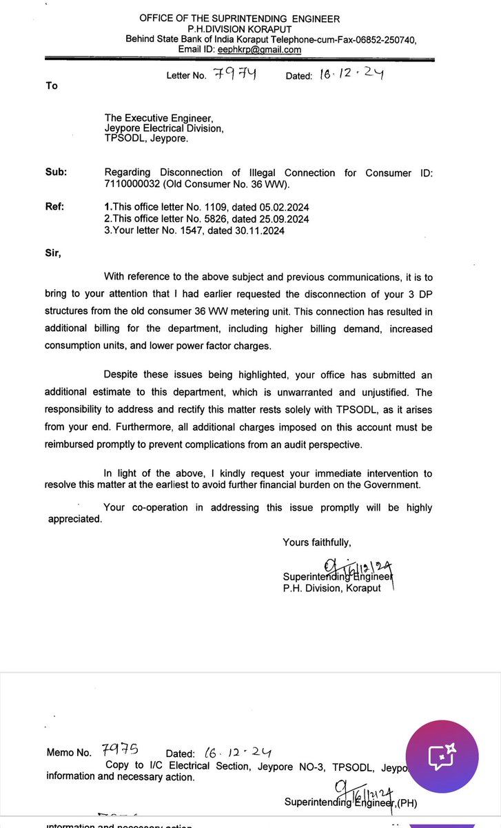 SUPERINTENDING ENGINEER PH KORAPUT tweet media