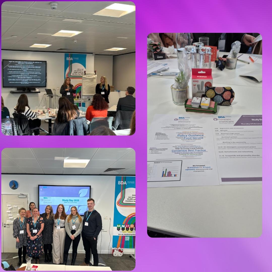 Dale Rhiannon RD (@dale_crookes) on Twitter photo Absolutely loved presenting at the first ever BDA Forensic Subgroup study day.
There were so many amazing talks today with the ability to learn and network with amazing, passionate professionals working is our wonderful services. 💜
<a href="/Dietitians_MHG/">BDA Mental Health Specialist Group</a> <a href="/BDA_Dietitians/">British Dietetic Association</a> Absolutely loved presenting at the first ever BDA Forensic Subgroup study day.
There were so many amazing talks today with the ability to learn and network with amazing, passionate professionals working is our wonderful services. 💜
<a href="/Dietitians_MHG/">BDA Mental Health Specialist Group</a> <a href="/BDA_Dietitians/">British Dietetic Association</a>