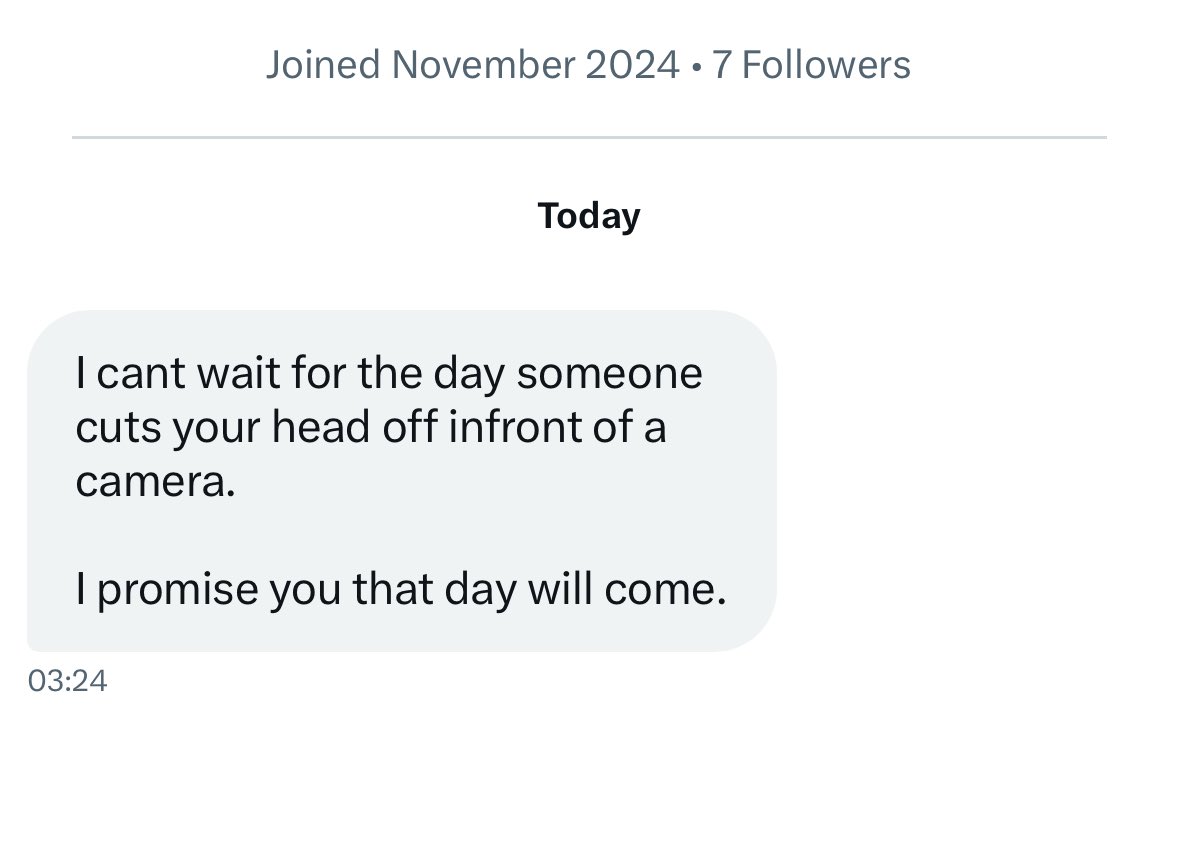 Another day, another death threat.

Doesn’t matter. I will never stop exposing injustices in British society. I will never stop speaking about the countless little girls raped, tortured and killed by Pakistani-Muslim grooming gangs.

Threaten all you want, but I won’t be silent.
