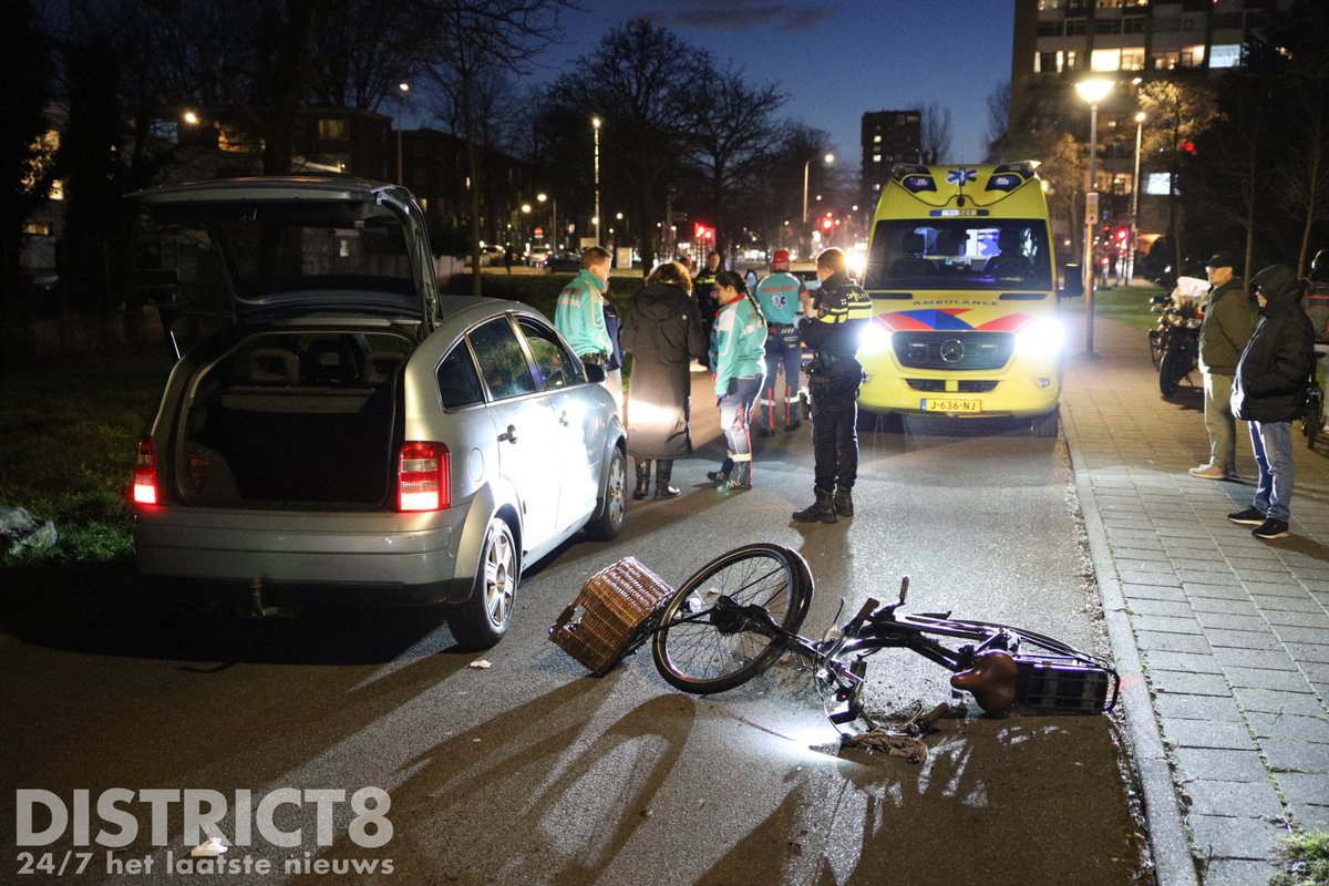 Fietser gewond na aanrijding met automobilist op Marie Heinenweg, Den Haag