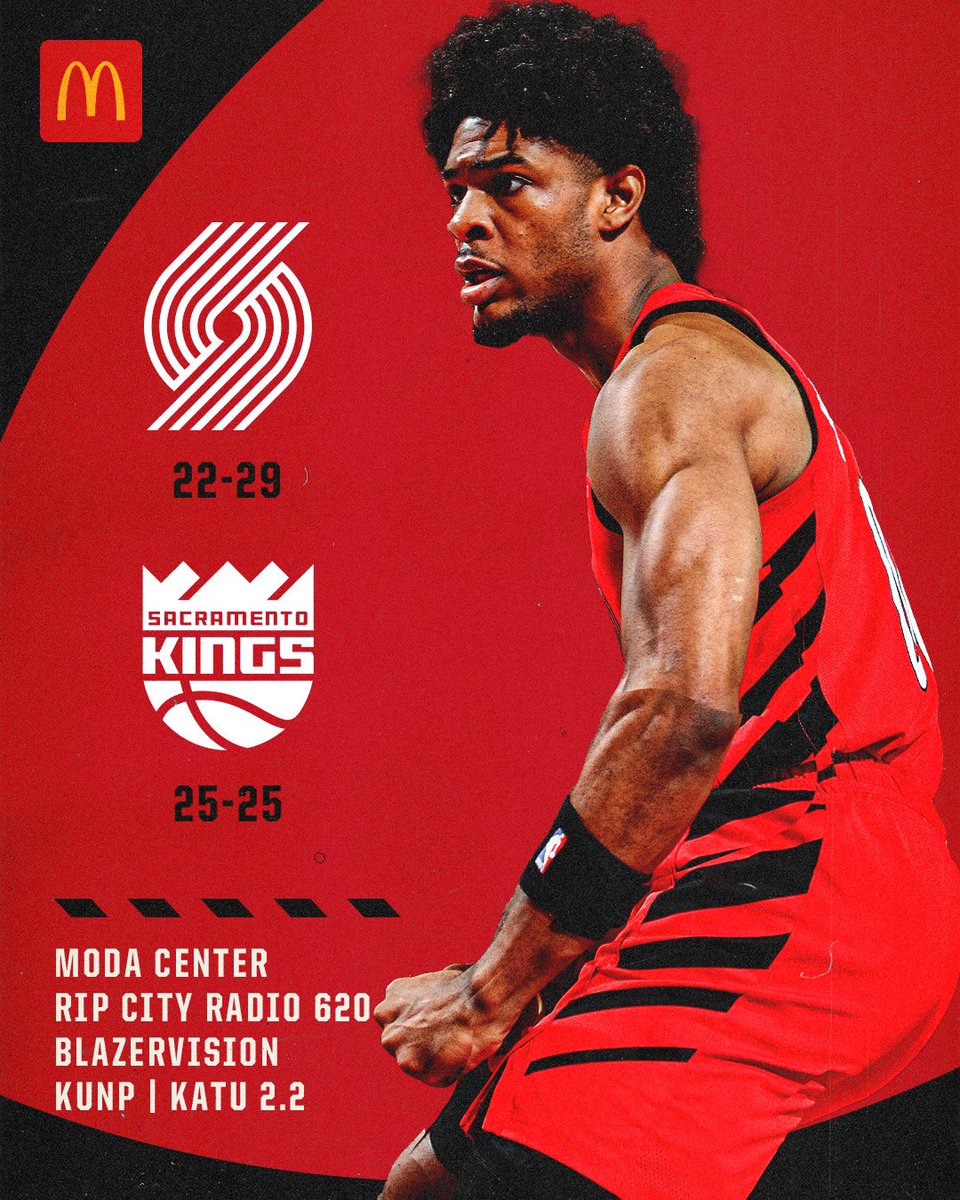 trailblazers's tweet photo. LET’S KEEP IT ROLLIN’ 

🏀 #RipCity   vs. @SacramentoKings 
🏟️ @ModaCenter 
🕓 7:00 P.M. PST 
📺 BlazerVision // KUNP // KATU 2.2
📻 @RipCityRadio620
📲 https://t.co/yBftNpxurp https://t.co/4tYKQs9gxx