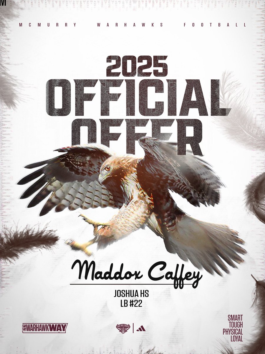 #AGTG After a great conversation with <a href="/CoachSnyde/">Will</a> I’m thankful to receive an offer from McMurry University 
<a href="/DannyDeArman1/">Danny DeArman</a> <a href="/JoshuaFootball6/">Joshua Football</a> <a href="/Gosset41/">Brian Gosset</a> <a href="/GMsportsmedia1/">GM Sports Media</a> <a href="/TXTopTalent/">TX TOP TALENT</a>