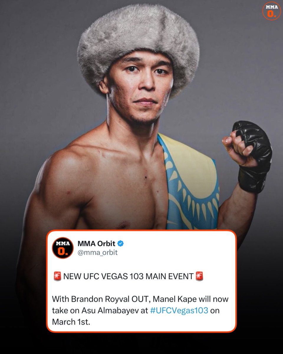 Asu Almabayev will become the first fighter out of Kazakhstan to headline a UFC event when he main events #UFCVegas103 against Manel Kape next month. 🇰🇿👏