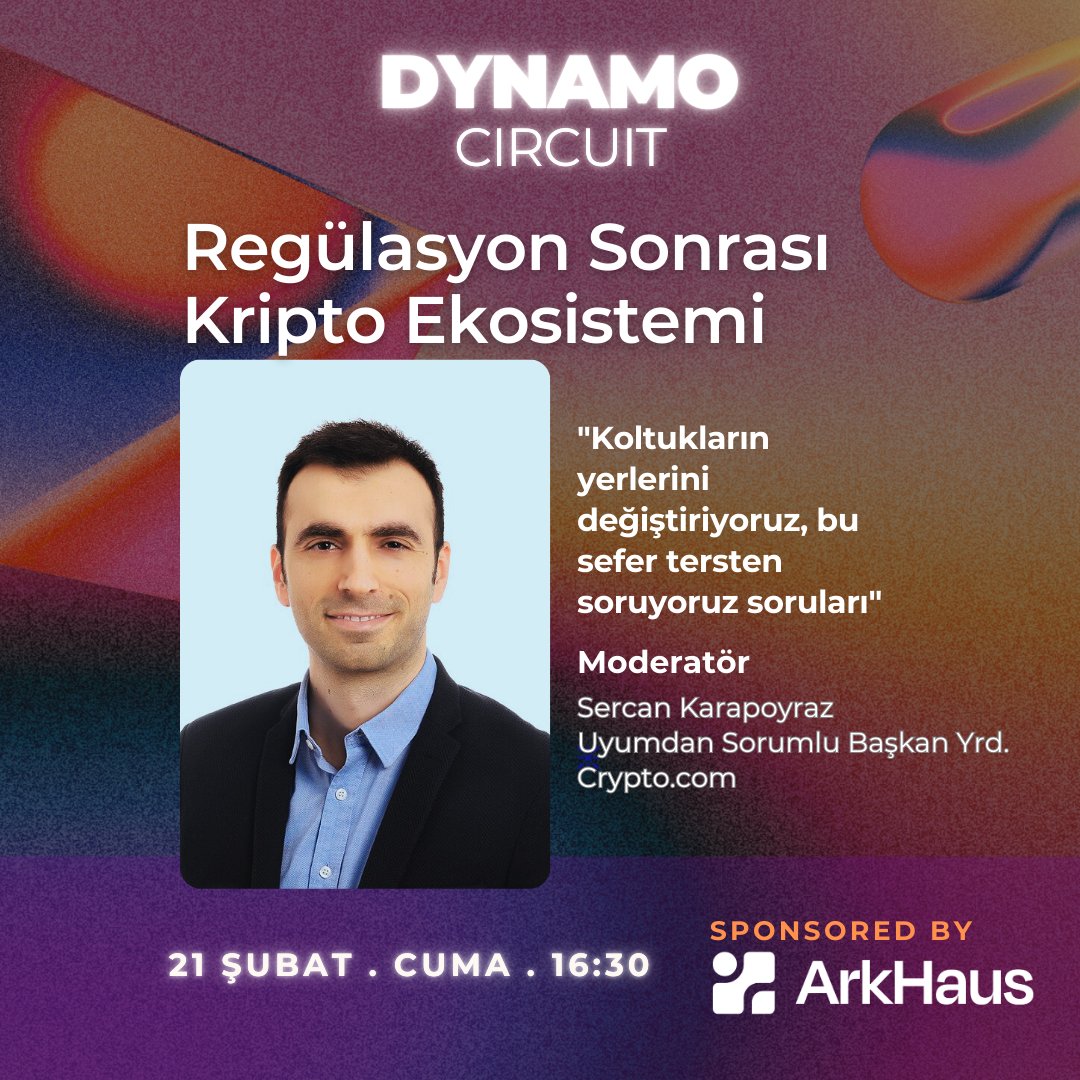 Dynamo Community (@dynamocommunity) on Twitter photo Dynamo Circuit’te, regülasyon sonrası kripto ekosisteminin geleceğini tartışıyoruz. <a href="/cryptocom/">Crypto.com</a> Uyumdan Sorumlu Başkan Yardımcısı Sercan Karapoyraz’ın moderatörlüğünde gerçekleşecek bu oturumda, ona sektörden güçlü isimler eşlik edecek. Takipte kalın! Kayıt linki yorumlarda. Dynamo Circuit’te, regülasyon sonrası kripto ekosisteminin geleceğini tartışıyoruz. <a href="/cryptocom/">Crypto.com</a> Uyumdan Sorumlu Başkan Yardımcısı Sercan Karapoyraz’ın moderatörlüğünde gerçekleşecek bu oturumda, ona sektörden güçlü isimler eşlik edecek. Takipte kalın! Kayıt linki yorumlarda.