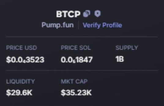 BatmanMemesol's tweet photo. Done   400X  - CRAZY  CALL ✅
📍 Update Sol $BTCP #BTCP  

  Called Private : 35K
  Called Public : 14M   

 Damn it Flying 📍 With DEV OMG 
 📷https://t.co/lsMGGL66Kp https://t.co/jy8xiTadCJ
