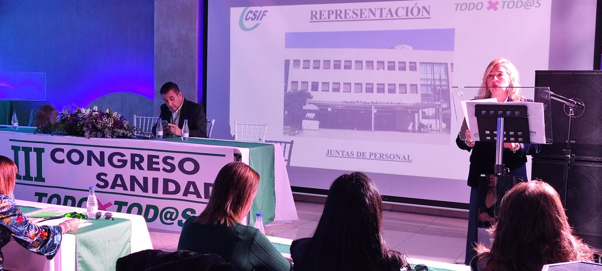 CSIFsanidadML's tweet photo. Tras la apertura del Congreso, se debate el Informe de Gestión que resulta aprobado por unanimidad de los compromisarios. #todoxtodos https://t.co/3FgnSA8Jtm