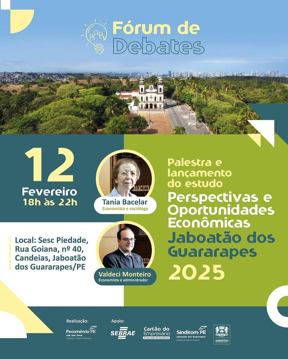 💡 Descubra as oportunidades econômicas para Jaboatão dos Guararapes no Fórum de Debates com o <a href="/senacpe/">Senac Pernambuco</a> 

🚀 Aproveite esta oportunidade para se atualizar e expandir suas conexões. As inscrições são gratuitas e podem ser realizadas através do link:
linktr.ee/senacpernambuco