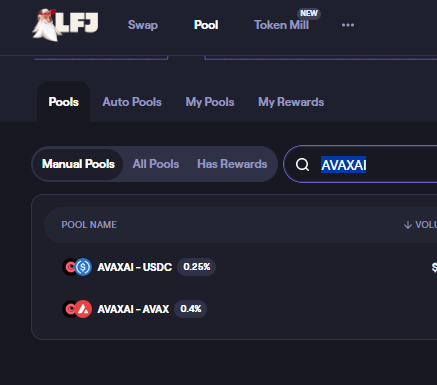 Yieldbase_io's tweet photo. @ai_avalanche @avax @gate_io @MEXC_Official @PancakeSwap @LFJ_gg @ai_avalanche LFJ needs some #AVAXAI liquidity
And there's now a pool with $AVAXAI paired with $AVAX as well:
Let us know if we can help 🔺👍 https://t.co/2vqZOmWSsV