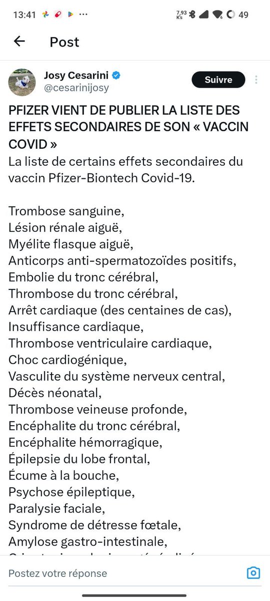 alphacos's tweet photo. @verity_france J'ai été victime d'une trombose veineuse profonde ... https://t.co/U7wDF9bGTl