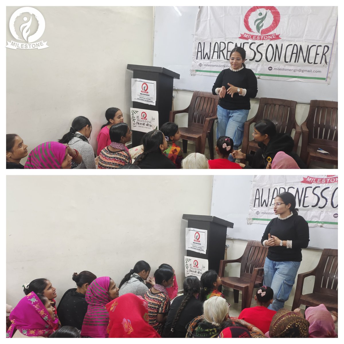 MilestoneNgo's tweet image. Raising Awareness on World Cancer Day 🎗️
MILESTONE, in collaboration with DLSA, conducted a Cancer Awareness Session at Gole Market, New Delhi, including youth &amp;amp; women on cancer prevention and healthy living. 
Empowering the community with knowledge.

#WorldCancerDay