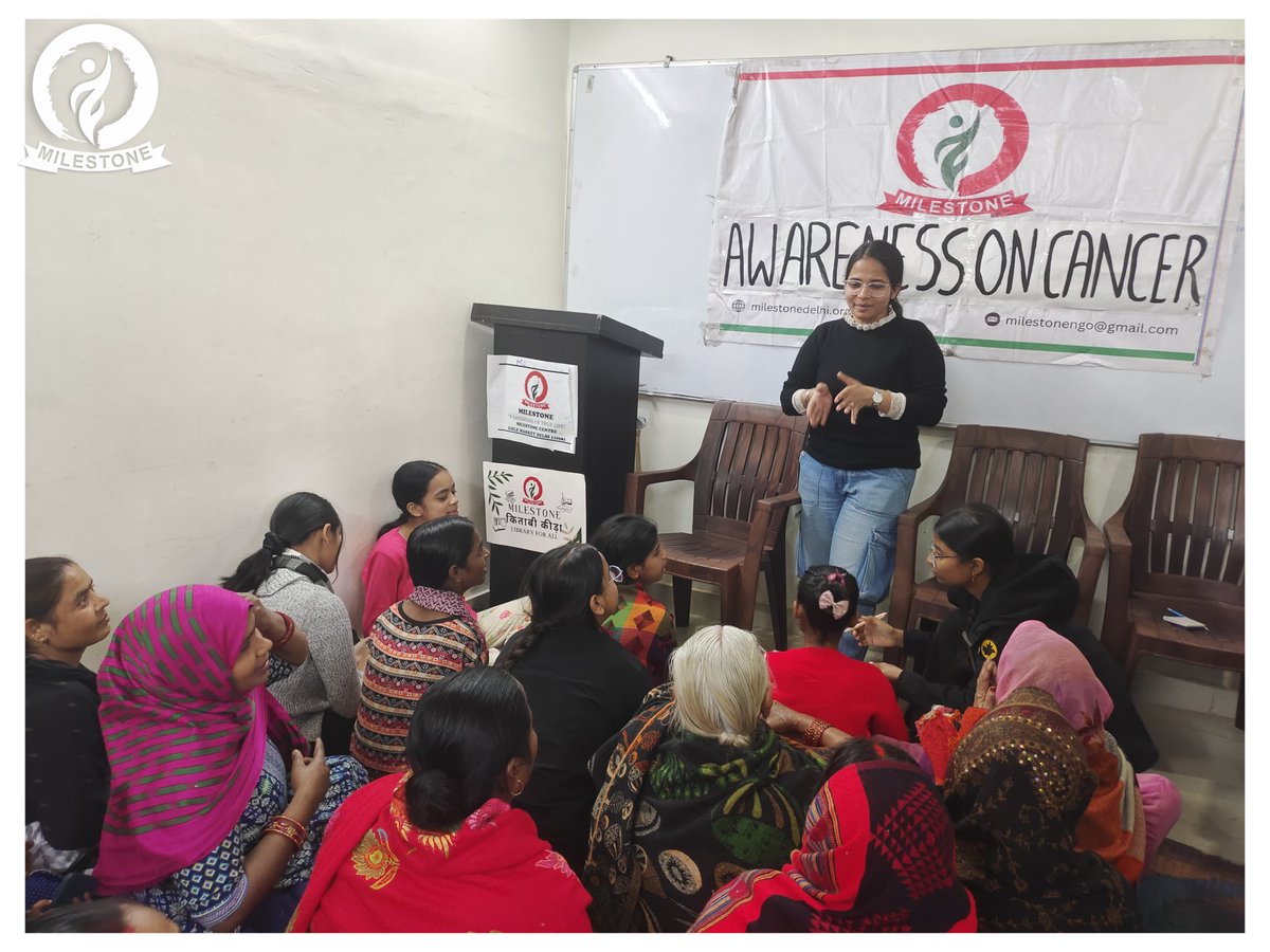 MilestoneNgo's tweet image. Raising Awareness on World Cancer Day 🎗️
MILESTONE, in collaboration with DLSA, conducted a Cancer Awareness Session at Gole Market, New Delhi, including youth &amp;amp; women on cancer prevention and healthy living. 
Empowering the community with knowledge.

#WorldCancerDay