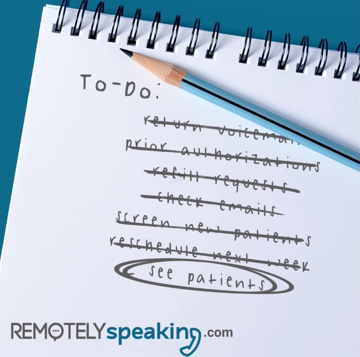 RemotelySpking's tweet image. Imagine a day at your practice where the only thing on your to-do list is seeing your patients. Free yourself from administrative stress. We do it all, so you don’t have to. 

Start your FREE trial at RemotelySpeaking.com.

#psychiatry #psychiatrist #remoteassistant