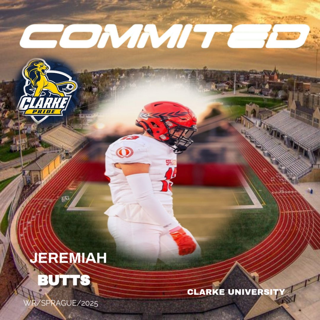 Jeremiah butts (@jeremiahbutts13) on Twitter photo After a great conversation with <a href="/trestonwomack/">Coach Womack</a> <a href="/CoachHicksCU/">Adam Hicks</a> I’m Excited to announce my commitment to Clarke University!!!!! Thank you to all my friends and family who helped me decide this decision. <a href="/Spoony2Times19/">Jeffrey Witherspoon</a> <a href="/fui58/">Alexander 'Fui' Fuimaono</a> <a href="/CoachAJRobinson/">AJ Robinson</a> <a href="/J_McDonald81/">Jeremy McDonald</a> <a href="/ClarkePrideFB/">Clarke Pride Football</a>. After a great conversation with <a href="/trestonwomack/">Coach Womack</a> <a href="/CoachHicksCU/">Adam Hicks</a> I’m Excited to announce my commitment to Clarke University!!!!! Thank you to all my friends and family who helped me decide this decision. <a href="/Spoony2Times19/">Jeffrey Witherspoon</a> <a href="/fui58/">Alexander 'Fui' Fuimaono</a> <a href="/CoachAJRobinson/">AJ Robinson</a> <a href="/J_McDonald81/">Jeremy McDonald</a> <a href="/ClarkePrideFB/">Clarke Pride Football</a>.