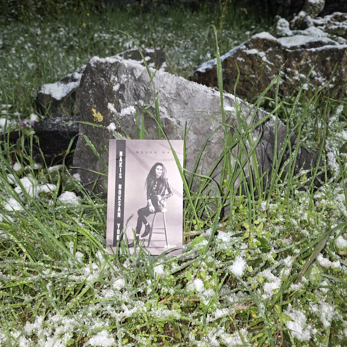 Şerrimi dürdüm, nefsimi büktüm 
Beynimdeki 29 harflik orduyu hizaya soktum 
Bilineyim tarihsiz takvimlerin 
Ölümün temas ettiği her yeri 
Suskunlukla yontulmuş heykeli çevirdiğini izlerken 
Hakk "Kün" diye sıvazlayıp "Bil!" dedi beni 
Melek Daş
Nakıs Noksan Yok