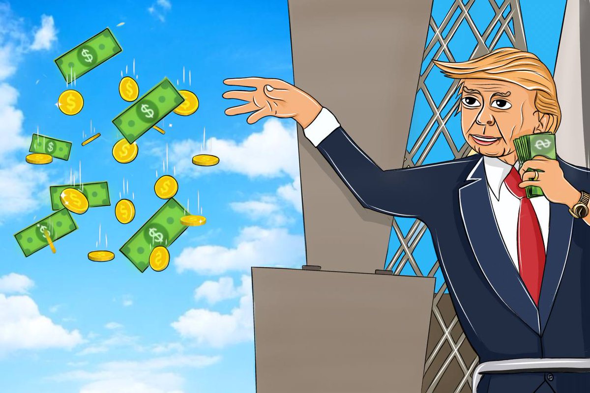 Transfering the money saved from DOGE to the people. Our POTUS, keeping his word. There is nothing better!