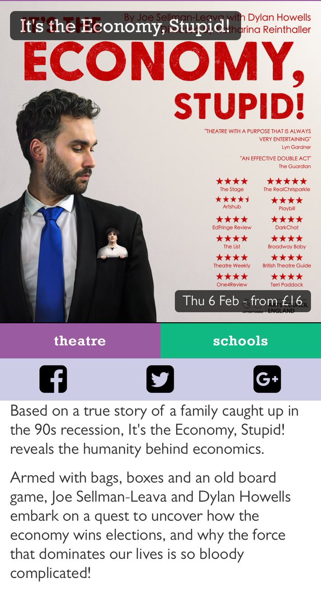 Looking forward to seeing this at the theatre tonight #economics