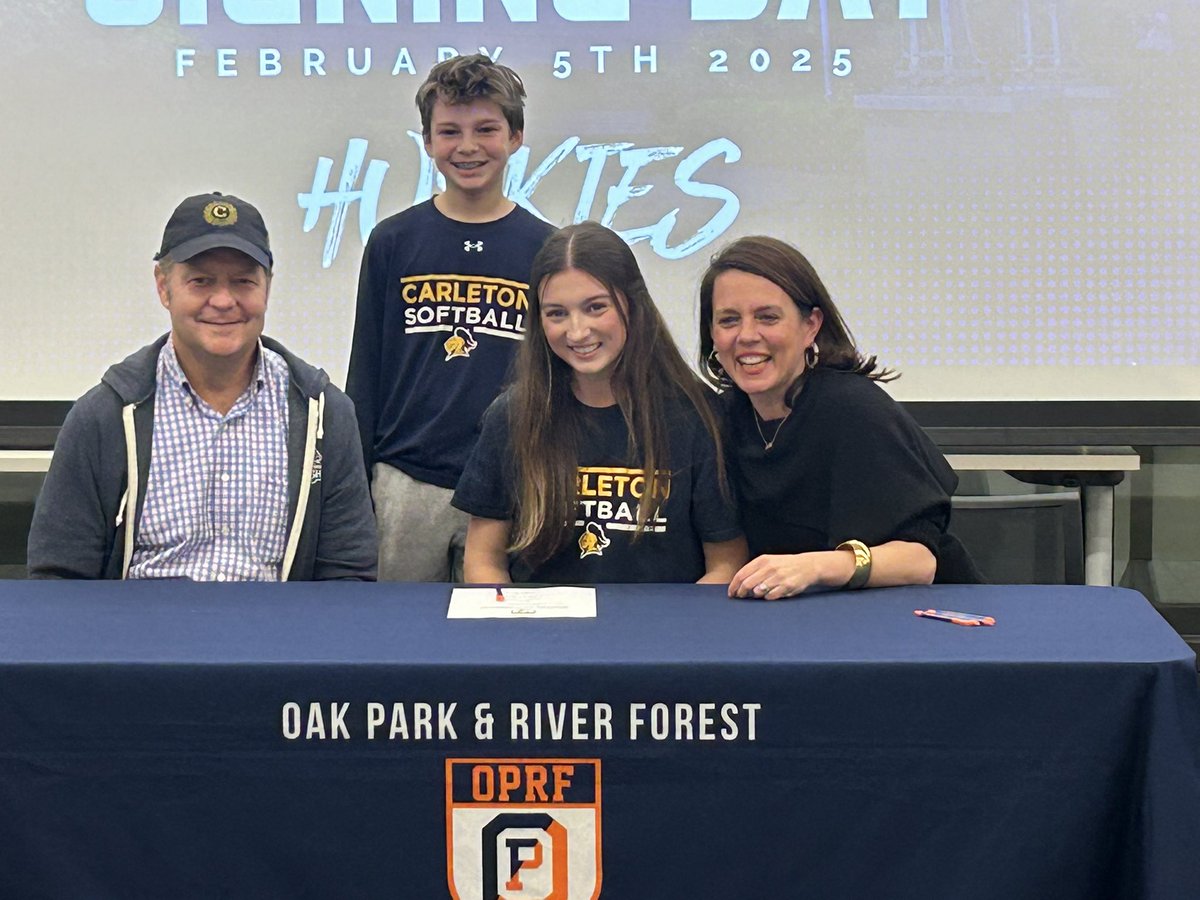 So happy for Senior <a href="/ghronek2025/">Gloria Hronek</a> and her family as she will continue her softball career the next four years <a href="/carletonsoftba1/">Carleton Softball</a>.