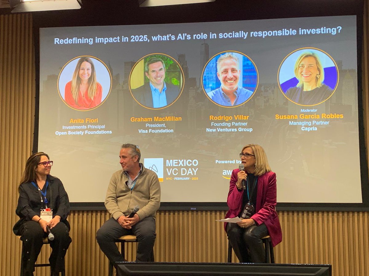 Just finished my panel on Redefining Impact in the AI era, thanks <a href="/AMEXCAP/">AMEXCAP</a> <a href="/CapriaLatam/">Capria LatAm</a> <a href="/rorrovillar/">Rodrigo Villar</a> <a href="/anitafiori/">Anita Fiori</a>