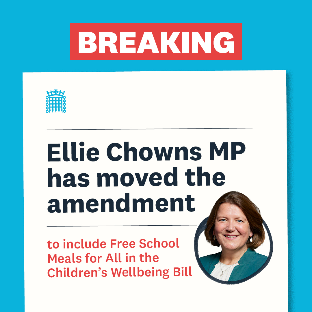 👏Thank you <a href="/EllieChowns/">Dr Ellie Chowns MP</a> for moving the amendment for #FreeSchoolMealsForAll in Parliament!

It didn’t get through this time round, but there is still a chance for it to be raised in the next stage of the Bill.📑

We won’t stop until we win this for good!