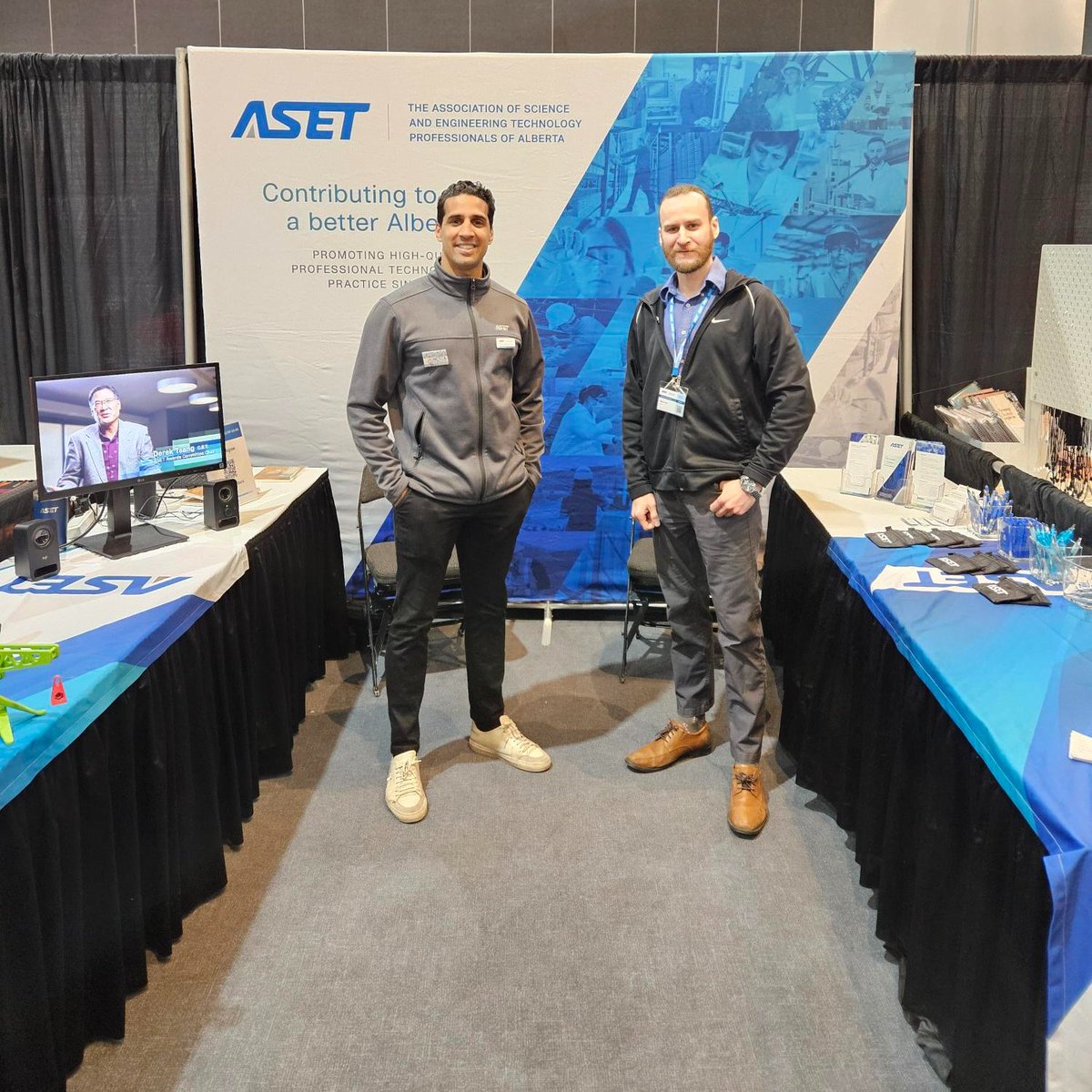 ASET staff and volunteer Marek Janik have a booth at The Alberta Teachers' Association North Central Teachers' Convention, at the Edmonton Convention Centre all day today and Friday. If you're here, come by for a chat about the important role of engineering technology!
#aset