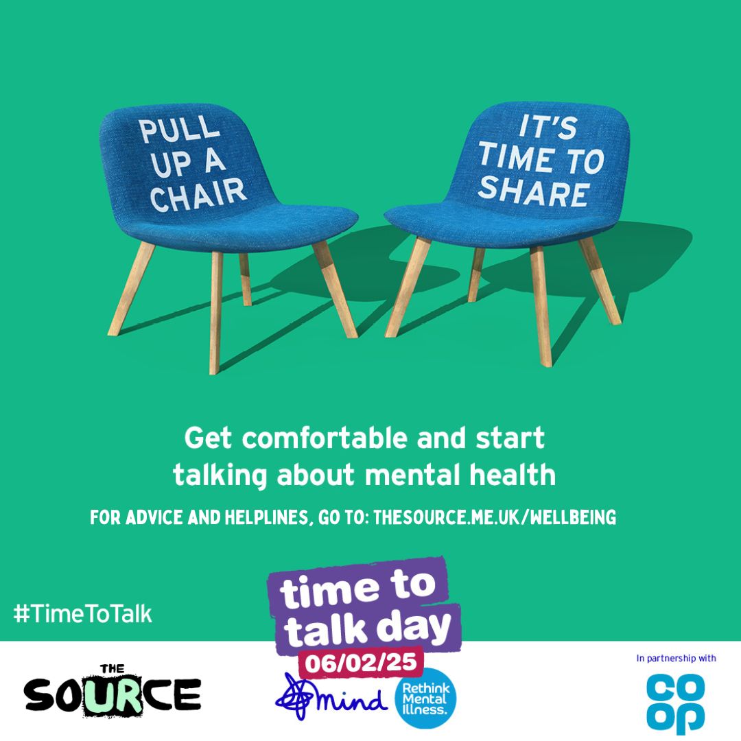 The Source Website has lots of support for young people to find wellbeing helplines and advice to talk about how they're feeling #TimeToTalkDay