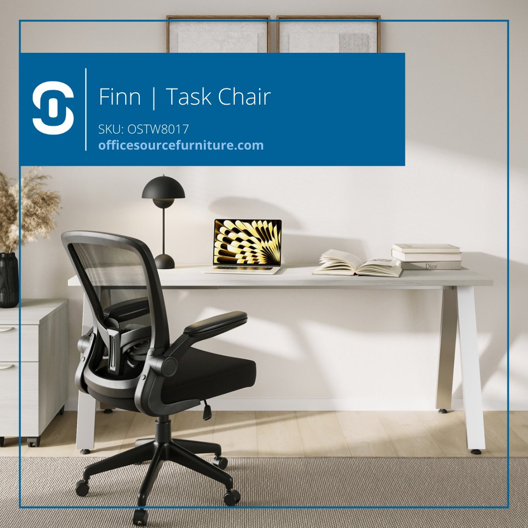 OfficeSource2's tweet image. Add the perfect blend of ergonomic support and modern functionality to your office with the Finn Task Chair! Designed with comfort in mind, this chair features adjustable lumbar support and a breathable mesh back. Click to view: cstu.io/6adb16 

#seating #officeseating