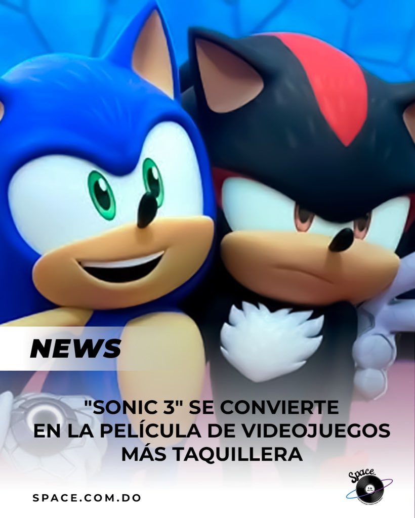 "Sonic 3" alcanza un hito en la taquilla mundial, superando a "Pokémon: Detective Pikachu" y convirtiéndose en la segunda película de videojuegos más taquillera de la historia.

#spacenews #space1033fm #rccmedia
