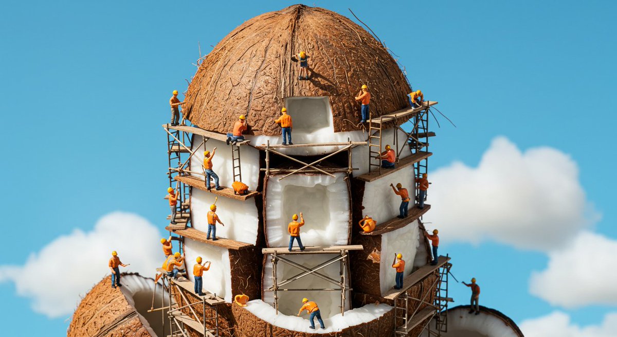 【ミニチュア】フルーツな建築現場　小さな職人たちが、フルーツを素材に夢のような建物を作り上げていく不思議な世界