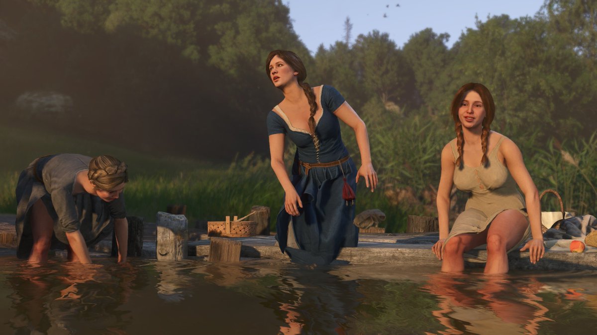 Who wants the girl on the right, back to the story? #KCD2 <a href="/WarhorseStudios/">Warhorse Studios</a>