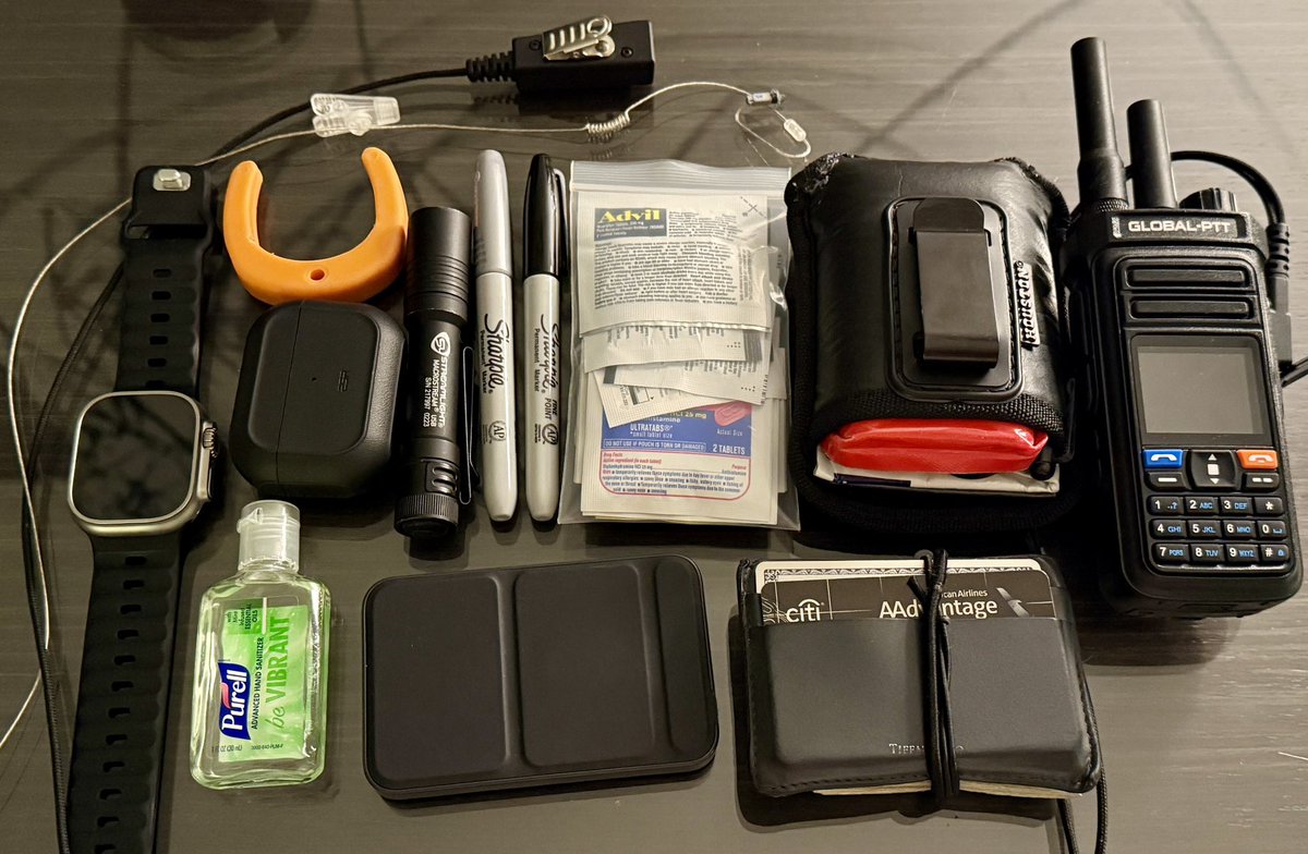 LasorsaJoe's tweet photo. Super Bowl Pocket Dump - let’s discuss! What to carry and what not to carry for this situation and these environments. https://t.co/SLYDFJZcIl