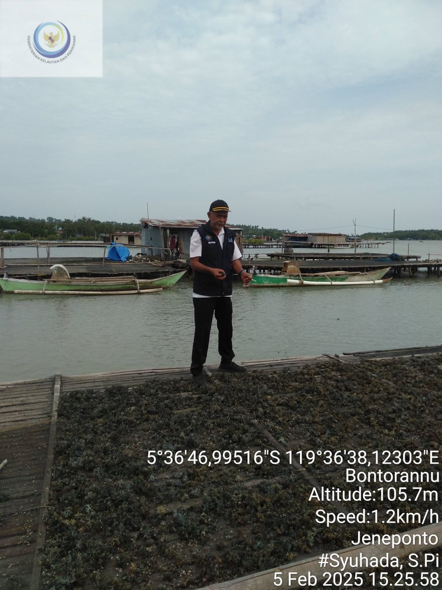 PiSyuhada's tweet photo. Syuhada LuhKKP Jeneponto, Rabu 5/02/2025, di pokdakan Usaha Lestari Kelurahan Bontorannu kecamatan Bangkala, monitoring produksi rumput laut Eucheuma Cottonii sebanyak 600 kg  a) Rp. 15.000. #LuhLapor #GiatLuhkanSatminkalMaros #Produksi @bppsdm_kp https://t.co/8rdRVIcGmB
