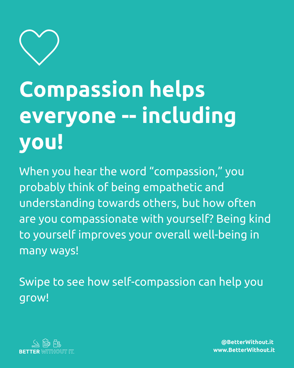 BetterWithoutIt's tweet photo. When you practice self-compassion, you're building a more wholesome version of yourself! (Pt.1)💫

Whether it's being kind to yourself when you fall short, or empathizing with a friend, your compassion makes a difference. 🩷

Follow @betterwithout.it for more growth tips! https://t.co/XQ1cK1xbcx
