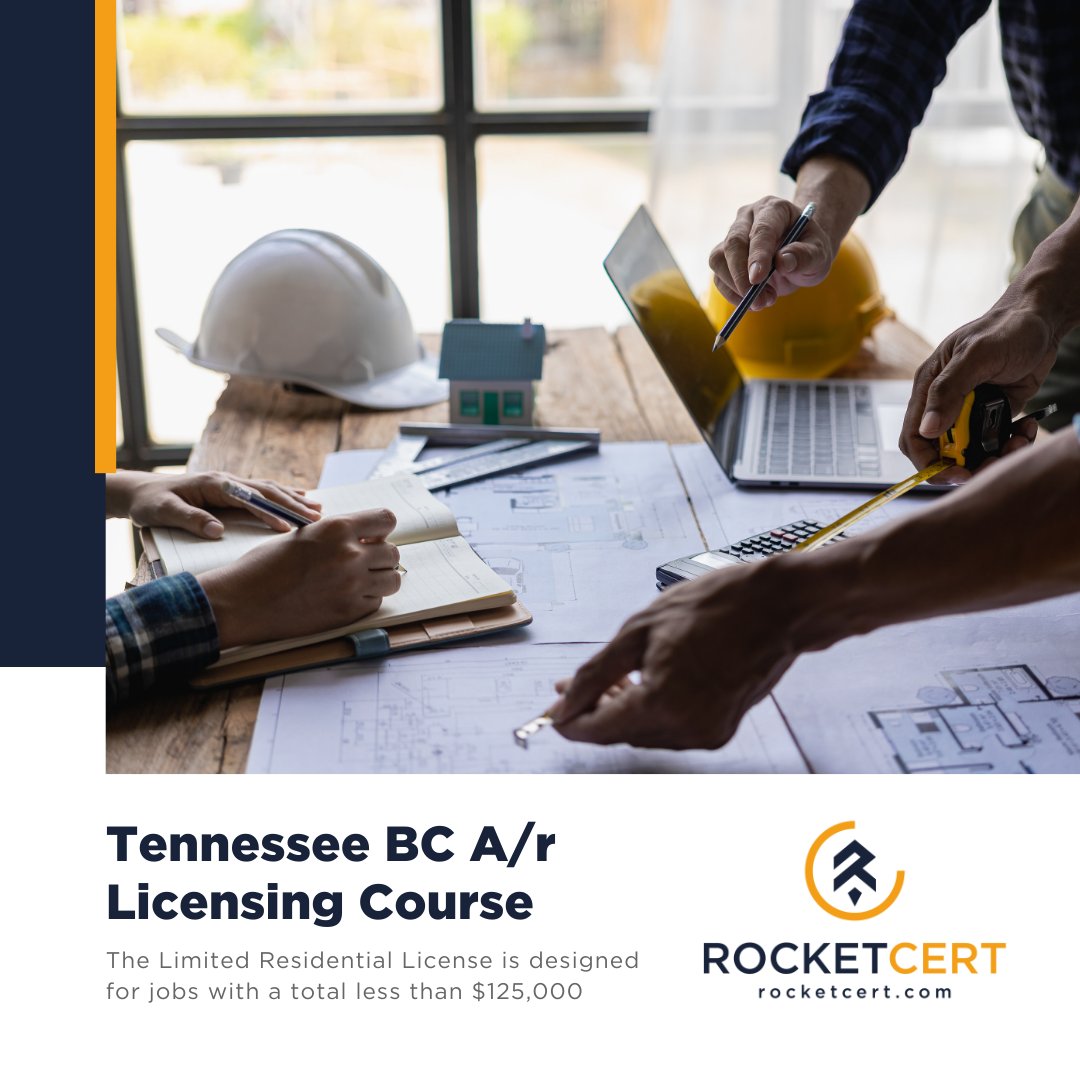 rocket_cert's tweet image. 🚨 Exciting News! 🚨 We’re thrilled to partner with @volstatecampus to offer the Limited Residential Contractor License Training Course. Get the education and training you need to earn your license and grow your career. 
#RocketCert #VolState #GetCertified #Tennessee #Contractor