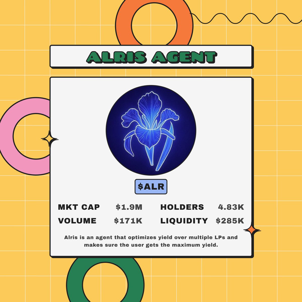 New Token on <a href="/FlexBags_fun/">FlexBags</a> - @Alrisagenti $ALR

This gem is live on our platform! 🚀 Buy and flex your #AIagents and #Memes, with even more waiting for you - start now! 💪

Be part of the FlexBags revolution!
Join with us at flexbags.fun