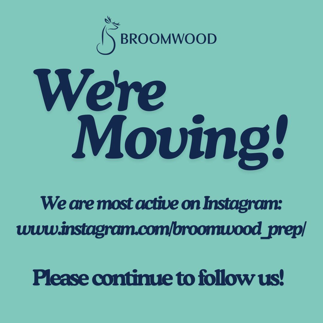 📣 Broomwood will no longer be posting on X 📣

You can find all our updates on Instagram: instagram.com/broomwood_prep/  

We hope to see you there!    

We will maintain a sole X channel for occasional postings <a href="/BroomwoodPrep/">Broomwood</a>

#Broomwood #BeYourBEST