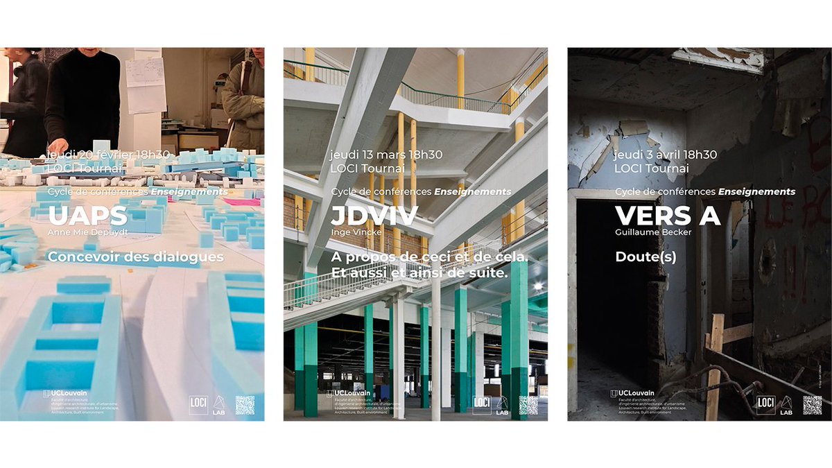 Cycle de conférences à LOCI-Tournai
20/2 Anne Mie Depuydt
13/3 Inge Vincke
3/4 Guillaume Becker

#UCLouvain #LOCI_Tournai
uclouvain.be/fr/facultes/lo…