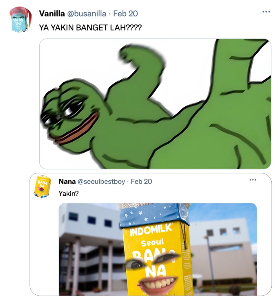 indomilkyourway's tweet photo. PCD Barengan?!

𝑰𝒏𝒅𝒐𝒎𝒊𝒍𝒌 𝑹𝒊𝒈𝒉𝒕 𝑯𝒆𝒓𝒆
Starring: Nana, Vanilla, Choco, Ddalgi

✰ Indomil-K few tweets au https://t.co/KbPnBbNrAE