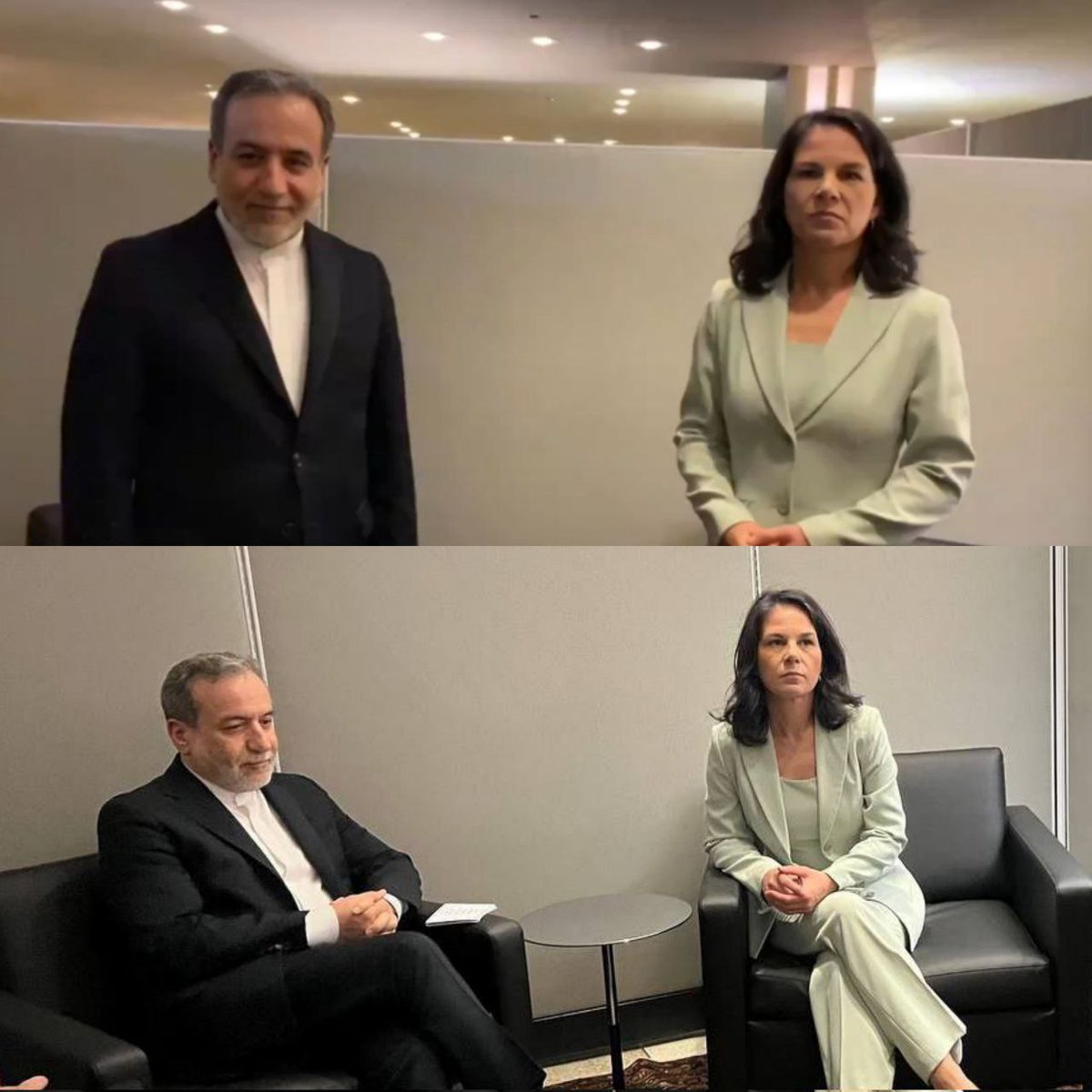 SarahAllisonFl's tweet photo. When we say only @AfD can fucking save Germany, this is why:

The commie German Foreign Minister, @ABaerbock blocked the exiled Iranian King from speaking at the Munich Security Conference @MunSecConf, and it's fucking enraged millions of freedom-loving, patriotic Iranians https://t.co/PX8IcSoyJK