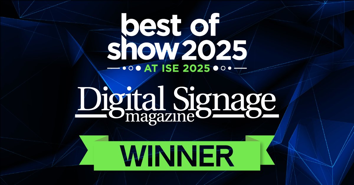 appspace's tweet image. 🏆 We’re excited to share that Appspace has won the Best of Show Award at @ISE_Show 2025 in the Digital Signage category! 

Industry experts reviewed hundreds of products, and Appspace stood out for innovation, ease of use, and unique features. ✨ 

#ISE2025 #WorkplaceExperience
