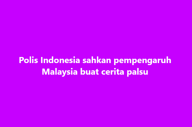 SinarOnline's tweet photo. Polis Indonesia sahkan pempengaruh Malaysia buat cerita palsu

BANDUNG - Pempengaruh Malaysia,  Ammar Mohd Nzahan dan Aras yang menghasilkan kandungan media sosial di Kota Bandung, Jawa Barat, Indonesia, rupanya berlakon mengenai  kehilangan teman mereka di sebuah hutan.

KumparanNews menerusi laporan mereka pada Khamis mengesahkan siasatan polis mendapati ia adalah cerita palsu.

#SinarHarian #influencers #tipu
