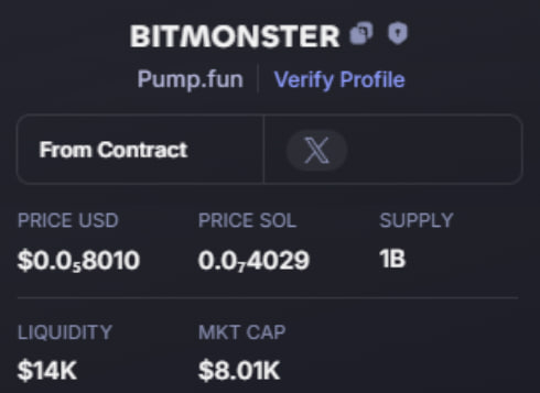 Doraemonmagic1's tweet photo. UPDATE $BITMONSTER #BITMONSTER
8K - 4M5
562X
CA:Hc68Ap81BfapRGf9cMkSu8HfYrSXmWaAr9rt6dHFpump
🪙 Join Group Private: https://t.co/QJETH5p0zV https://t.co/V4NtAkzvH0