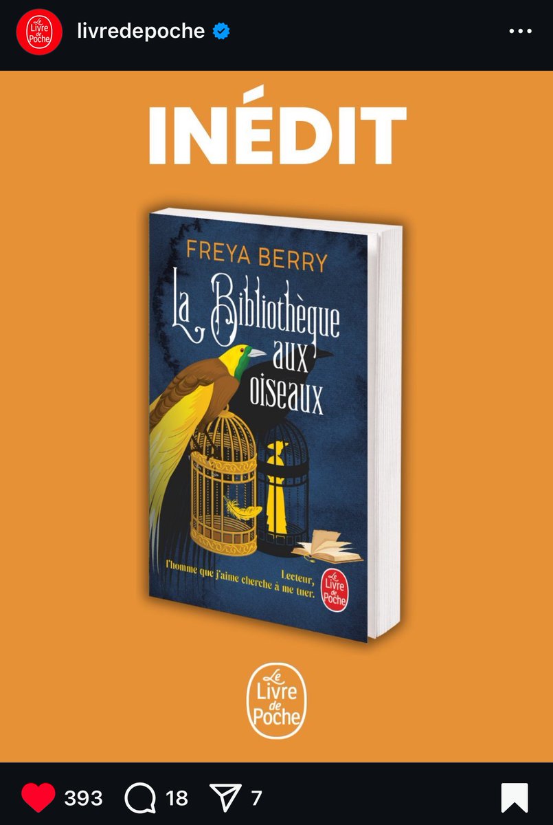 FreyaBBooks's tweet image. Lecteur, l’homme que j’aime cherche à me tuer…Très heureux que mon livre sorte en français aujourd’hui! My schoolgirl French really helped me with writing the translation of Le Bibliothèque aux Oiseaux, aka The Birdcage Library. Just joking - the translation is courtesy of Anouk…
