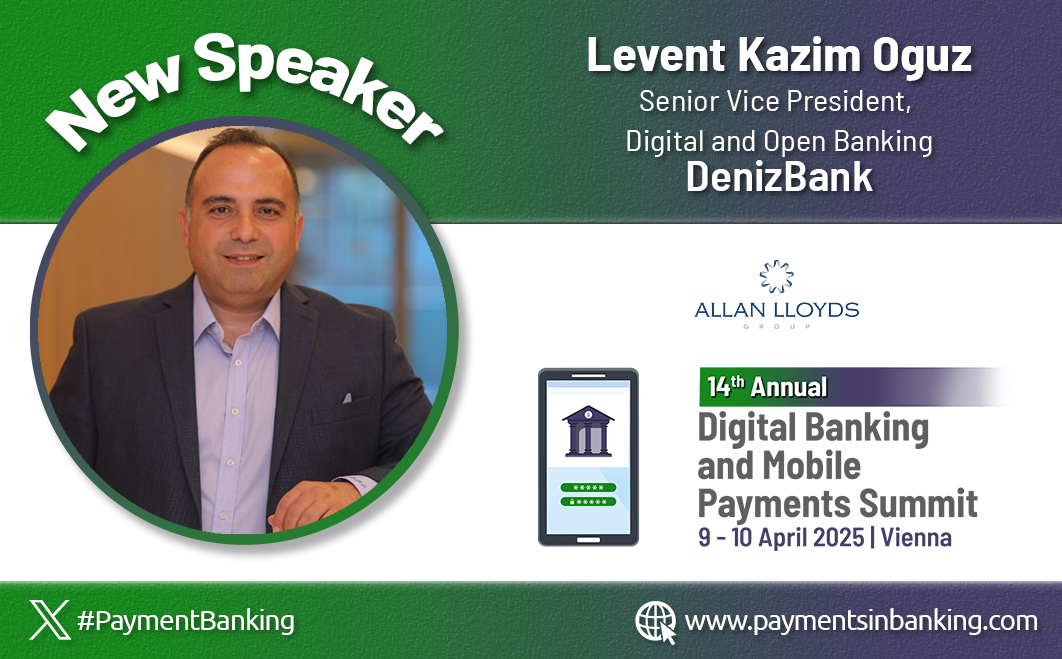Join us at our 14th Annual #Digital #Banking and #Mobile #Payments #Summit, 9 – 10 Apr 2025, Vienna. We are thrilled to welcome Levent Kazim Oguz, Senior Vice President, Digital and Open Banking at DenizBank, as one of our esteemed speakers: bit.ly/2BQOCmQ