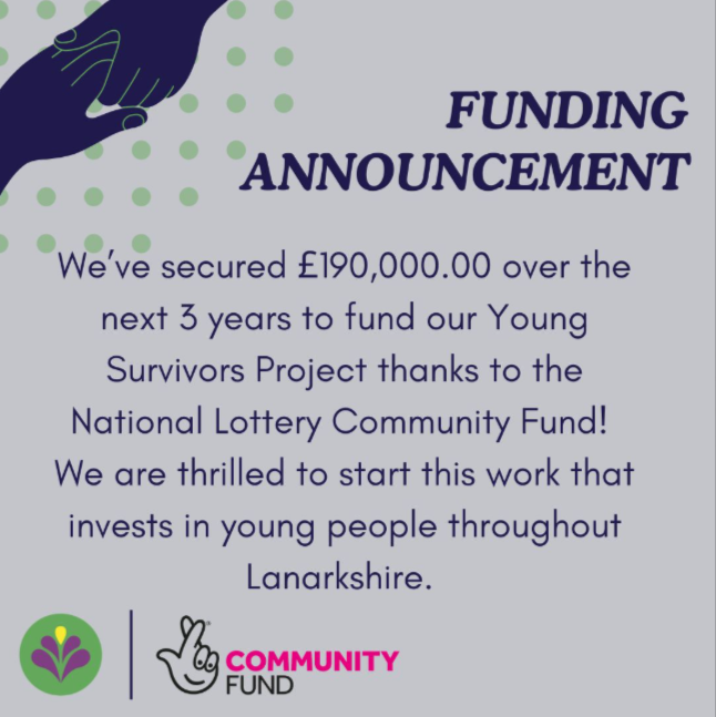 Lanarkshire Rape Crisis Centre (@lanrcc) on Twitter photo We are so pleased to announce new 3 year grant funding from the National Lottery Community Fund for our new Young Survivors Project <a href="/TNLComFundScot/">The National Lottery Community Fund Scotland</a> Recruitment for 2 new posts are live 🎉see our website for more details We are so pleased to announce new 3 year grant funding from the National Lottery Community Fund for our new Young Survivors Project <a href="/TNLComFundScot/">The National Lottery Community Fund Scotland</a> Recruitment for 2 new posts are live 🎉see our website for more details