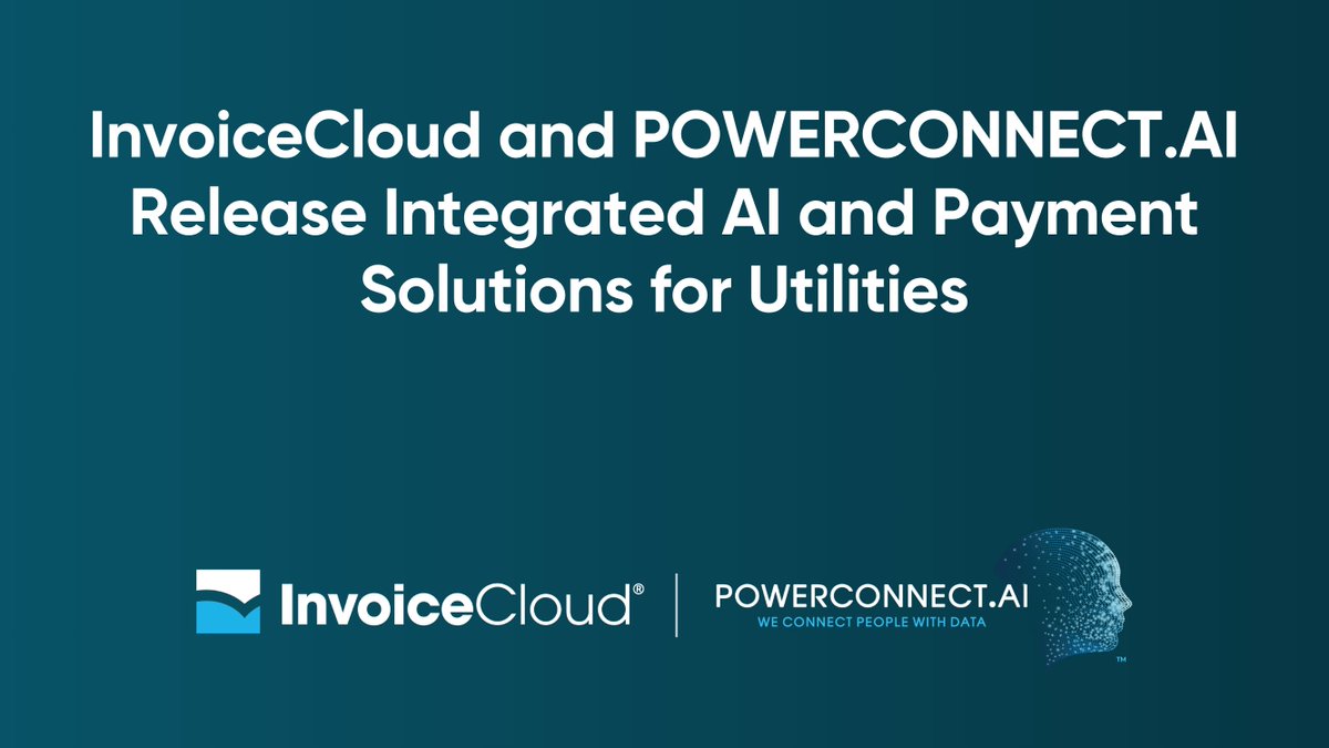 InvoiceCloud (@invoicecloud) on Twitter photo We’re excited to announce that we’ve teamed up with <a href="/powerconnectai/">POWERCONNECT.AI</a> to offer integrated #AI & #payment solutions for #utility customers. Read our announcement to see how this joint solution enhances payments and customer engagement: okt.to/L95yco We’re excited to announce that we’ve teamed up with <a href="/powerconnectai/">POWERCONNECT.AI</a> to offer integrated #AI & #payment solutions for #utility customers. Read our announcement to see how this joint solution enhances payments and customer engagement: okt.to/L95yco