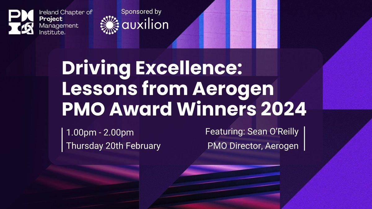 Want to build a high-performing PMO? Learn how during our upcoming webinar featuring Aerogen, the 2024 PMO of the Year! Register here to join us on 20th Feb at 1pm: pmi-ireland.org/calendar?event…