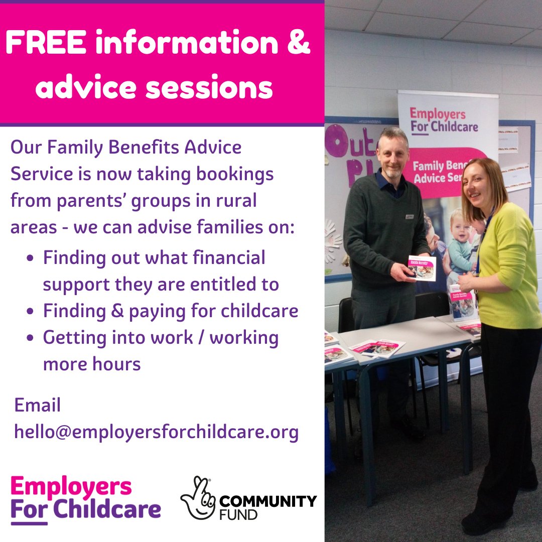 Employers4Childcare (@efccg) on Twitter photo Our #charity offers FREE information & advice sessions for parents' groups in rural areas. If this sounds like something you'd like to explore email hello@employersforchildcare.org to find out more! Our #charity offers FREE information & advice sessions for parents' groups in rural areas. If this sounds like something you'd like to explore email hello@employersforchildcare.org to find out more!